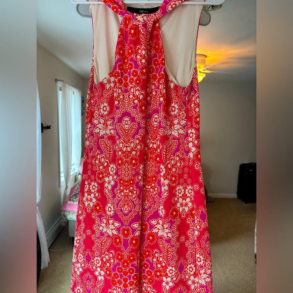 Easy to pack & wear vibrantly colored cocktail dress.
